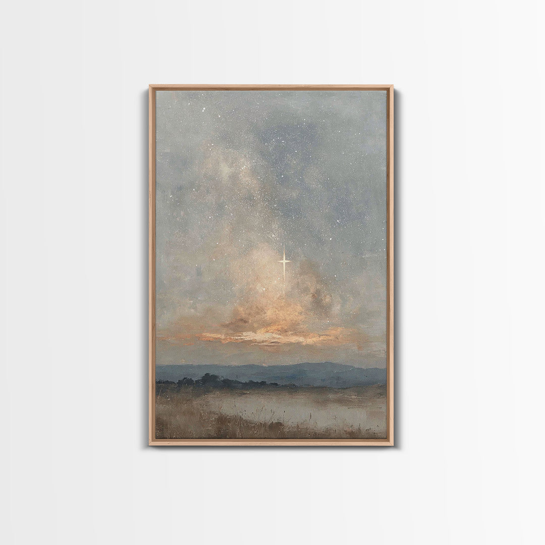 Cross of Hope - Framed Canvas Print - Christian Art Canvas - Christian Wall Art - Jesus Painting - Christian Christmas Decorations - Christ