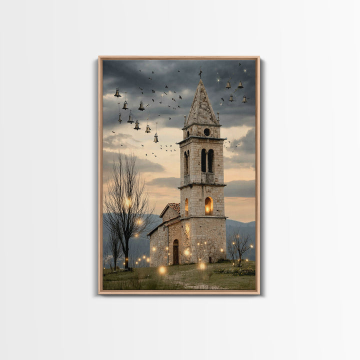City of Light - Framed Canvas Print - Christian Art Canvas - Christmas Art - Christian Christmas Art - Christian Wall Art - Christian Gift