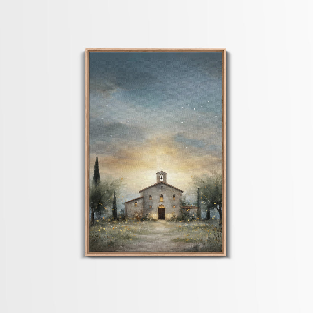 Church of Blessings - Framed Canvas Print - Christian Wall Art - Christian Art Painting - Christian Decor - Christian Art Canvas - Christma
