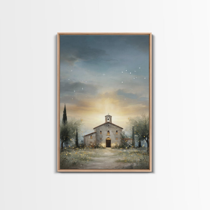 Church of Blessings - Framed Canvas Print - Christian Wall Art - Christian Art Painting - Christian Decor - Christian Art Canvas - Christma