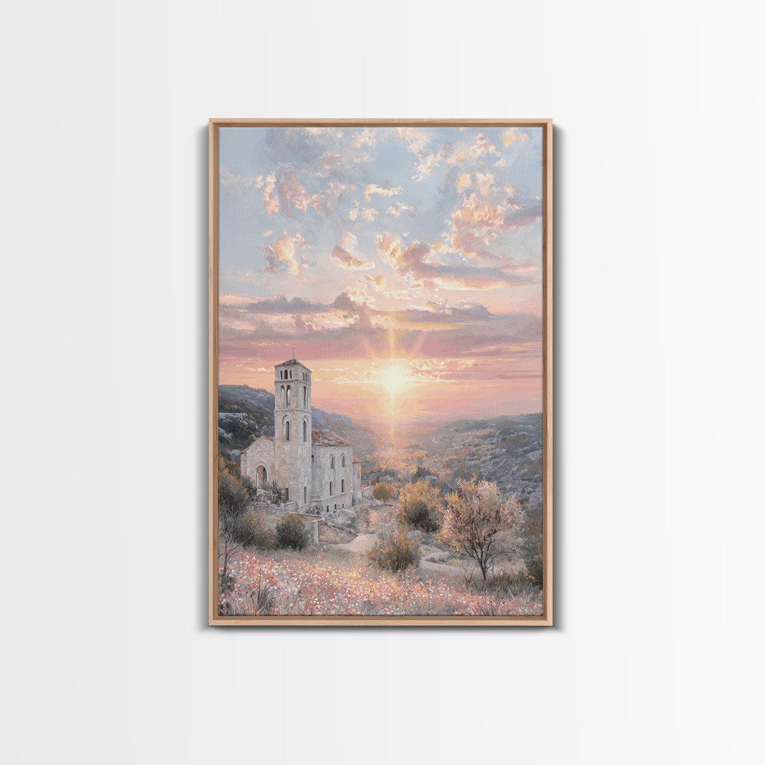 Morning Chapel Light – Framed Canvas Print – Christian Wall Art – Christian Art Canvas – Christian Art Print – Christian Paintings – Christ