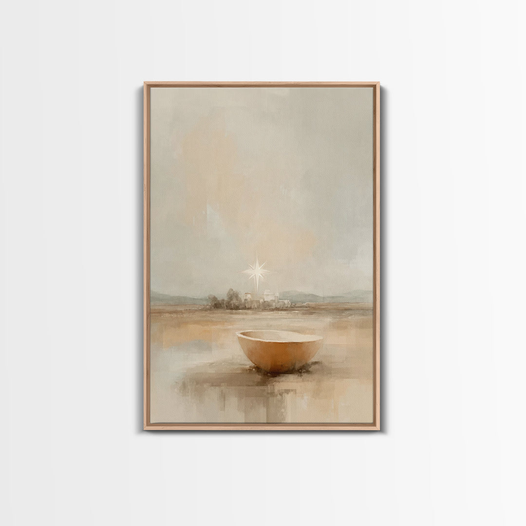 Bethlehem Promise – Framed Canvas Print – Christian Wall Art – Christian Art Print – Christian Christmas Art – Christmas Canvas Wall Art –