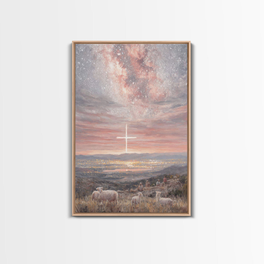 Guiding Light Wonder – Framed Canvas Print – Christian Wall Art – Christmas Art – Christian Art Canvas – Jesus Painting – Christian Christm