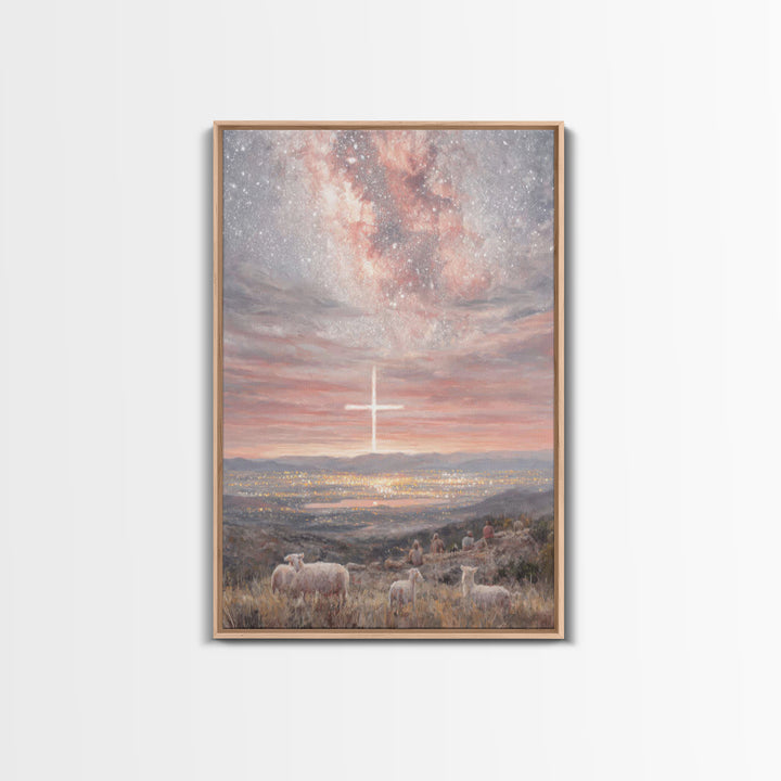 Guiding Light Wonder – Framed Canvas Print – Christian Wall Art – Christmas Art – Christian Art Canvas – Jesus Painting – Christian Christm