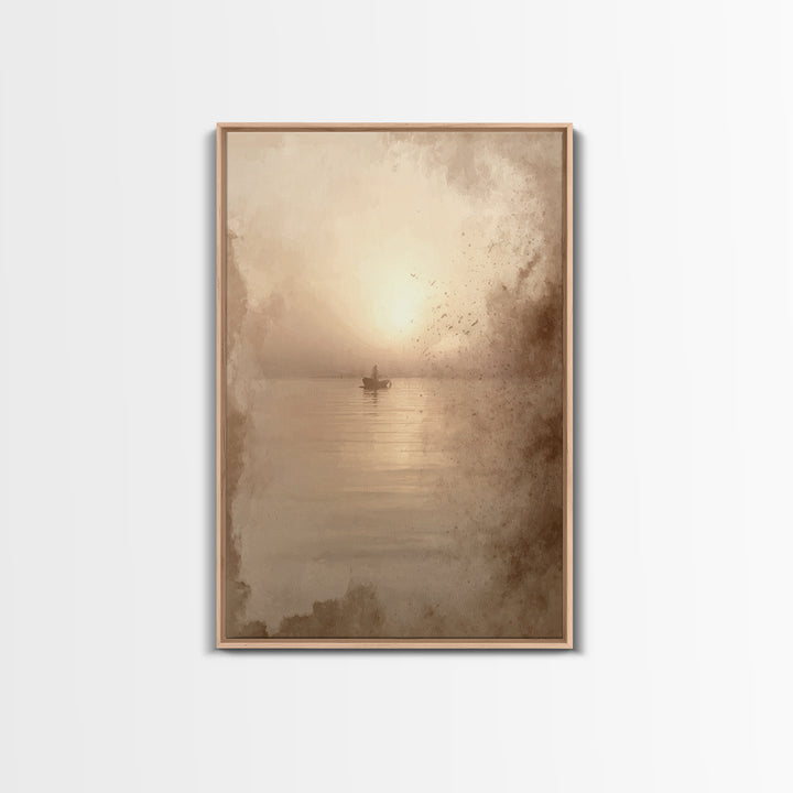 Eternal Tide Light | Framed Canvas Print | Jesus Painting | Christian Wall Art | Christian Art Canvas | Christian Christmas Art | Subtle Ch