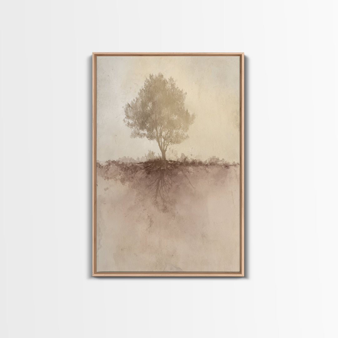 Hidden Roots Light, Framed Canvas Print, Christian Art Canvas, Christian Wall Art, Unique Christian Art, Christian Art Gift, Modern Christi