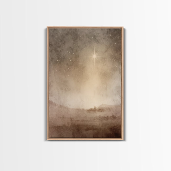 Star Of Salvation, Framed Canvas Print, Christmas Art Prints, Christian Christmas Art, Christian Wall Art, Christian Art Canvas, Framed Chr