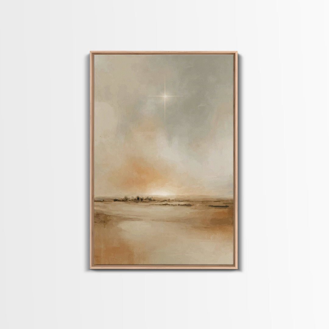 Star Of Soft Glory – Framed Canvas Print – Christian Christmas Art – Christmas Wall Art – Christian Art Canvas – Christmas Art Prints – Chr