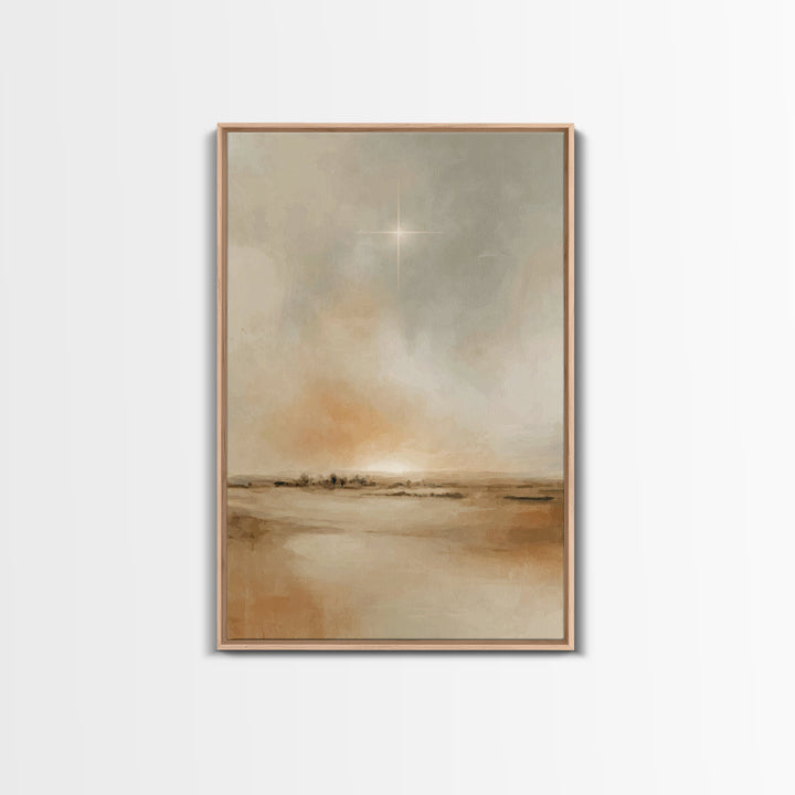 Star Of Soft Glory – Framed Canvas Print – Christian Christmas Art – Christmas Wall Art – Christian Art Canvas – Christmas Art Prints – Chr