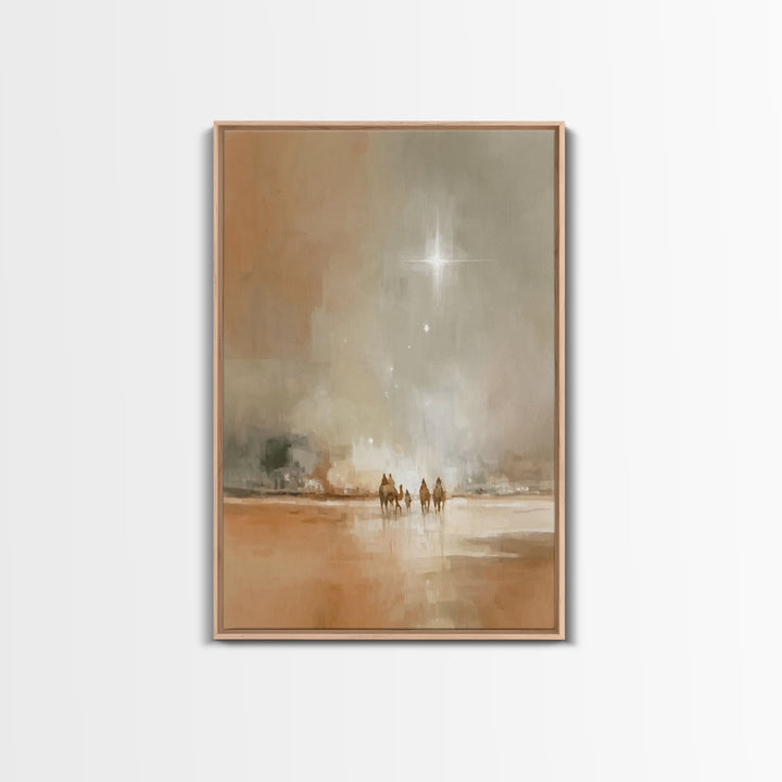 Bethlehem Radiance – Framed Canvas Print – Christian Art Canvas – Christian Christmas Art – Christmas Wall Art – Christian Art – Jesus Pain