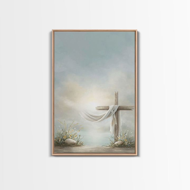 Morning of Grace – Framed Canvas Print – Christian Wall Art – Christian Art Canvas – Christian Painting – Christian Christmas Art