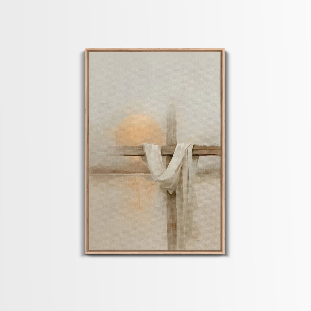 Risen Hope, Framed Canvas Print, Christian Wall Art, Christian Art Canvas, Christian Painting, Christian Christmas Art