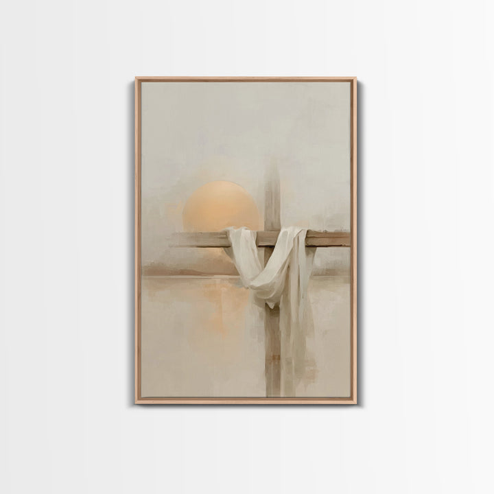 Risen Hope, Framed Canvas Print, Christian Wall Art, Christian Art Canvas, Christian Painting, Christian Christmas Art