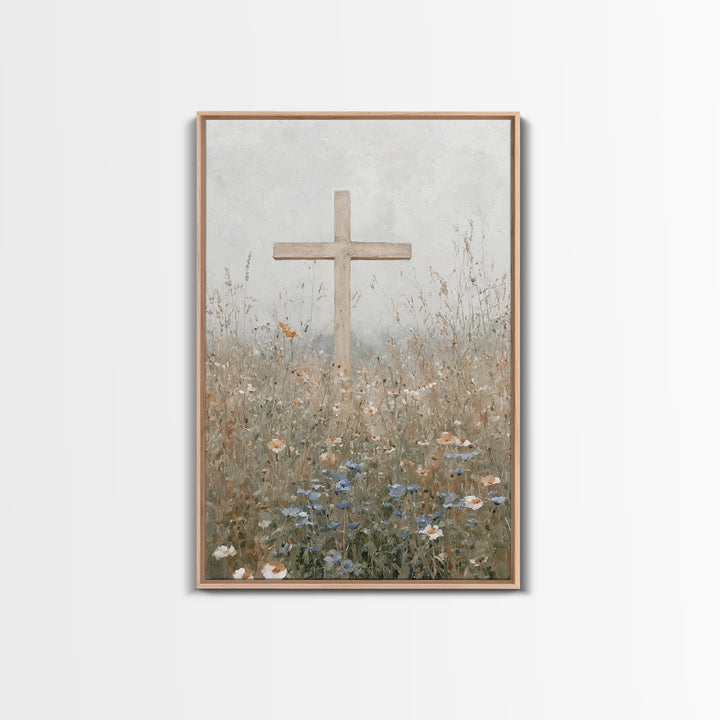 Fields Of Grace, Framed Canvas Print, Christian Art Canvas, Christian Wall Art, Christian Art Print, Christian Decor