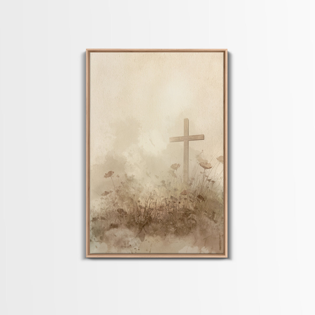 Soft Morning Hope | Framed Canvas Print | Christian Wall Art | Christian Art Canvas | Christian Art Work | Christian Painting