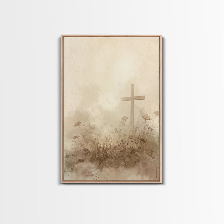 Soft Morning Hope | Framed Canvas Print | Christian Wall Art | Christian Art Canvas | Christian Art Work | Christian Painting