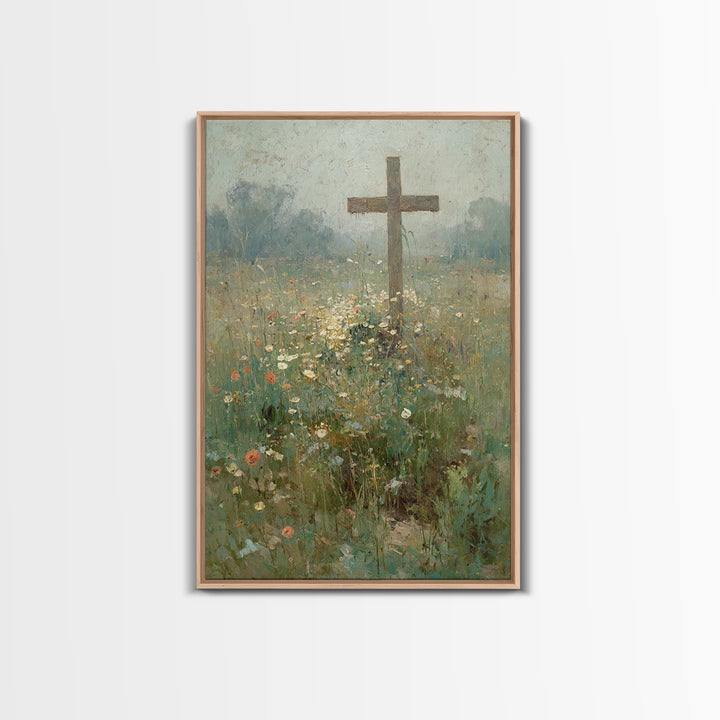 Garden Of Peace, Framed Canvas Print, Christian Wall Art, Christian Art Canvas, Christian Paintings, Christian Christmas Art