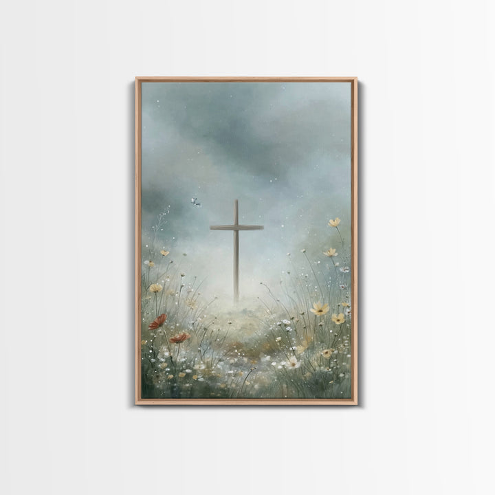 Heavenly Stillness | Framed Canvas Print | Christian Art Canvas | Christian Wall Art | Christian Art Print | Christian Christmas Art
