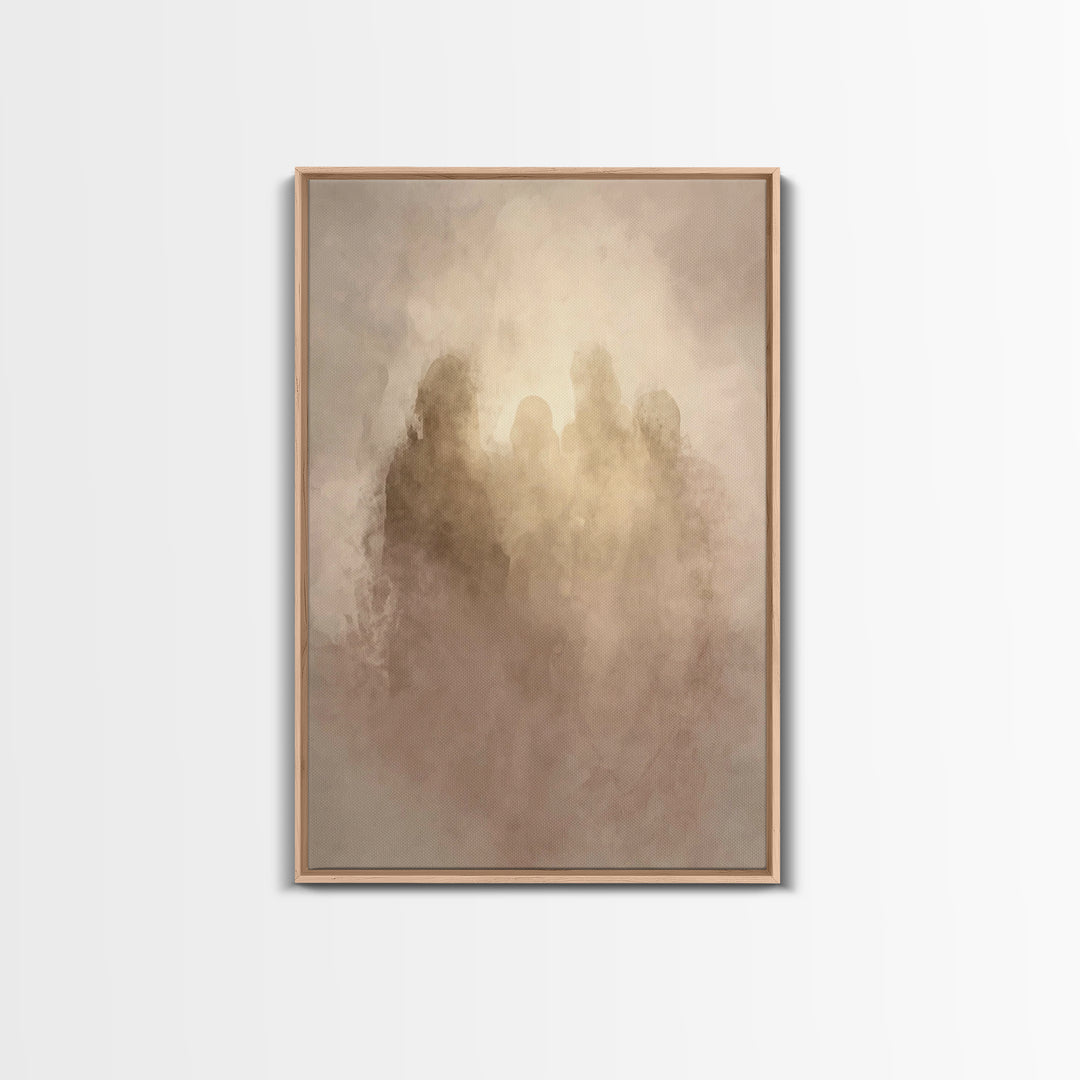 Sacred Gathering – Framed Canvas Print – Christian Wall Art – Christian Art Canvas – Christian Art Print – Christian Christmas Art