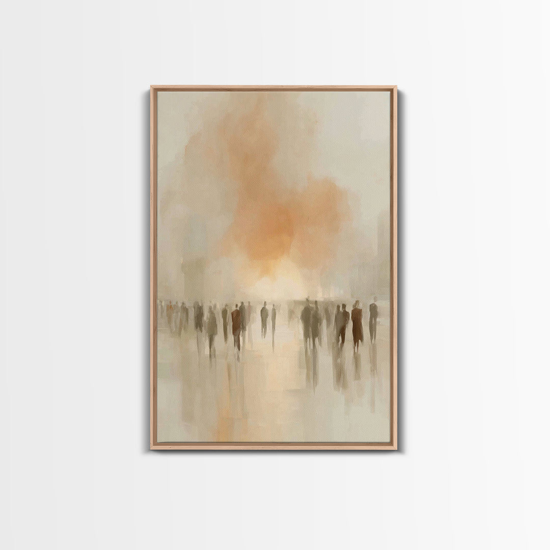 Dawn Of Gathering - Framed Canvas Print - Christian Art Canvas - Jesus Painting - Christian Wall Art - Christian Decor - Christmas Art