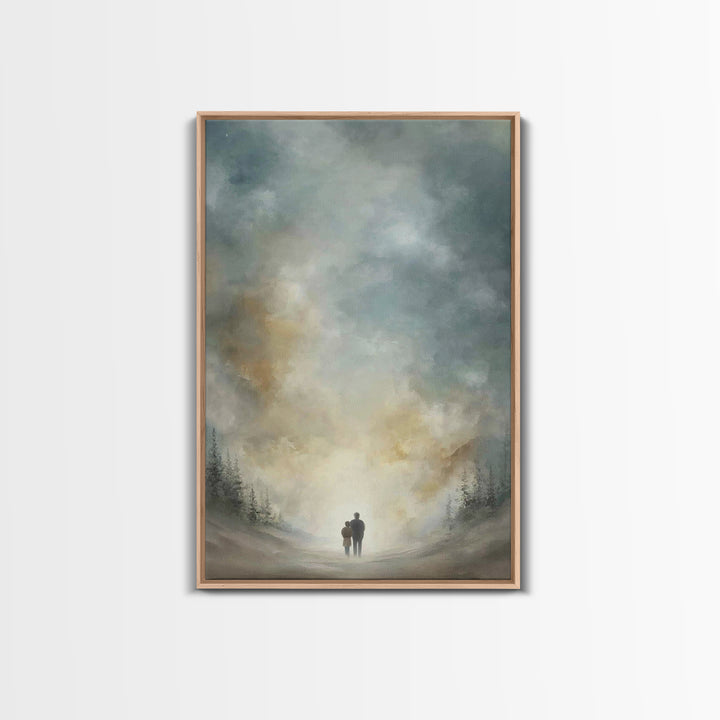 Heavenly Ascent - Framed Canvas Print - Jesus Painting - Christian Wall Art - Christian Art Canvas - Christian Decor - Christmas Art