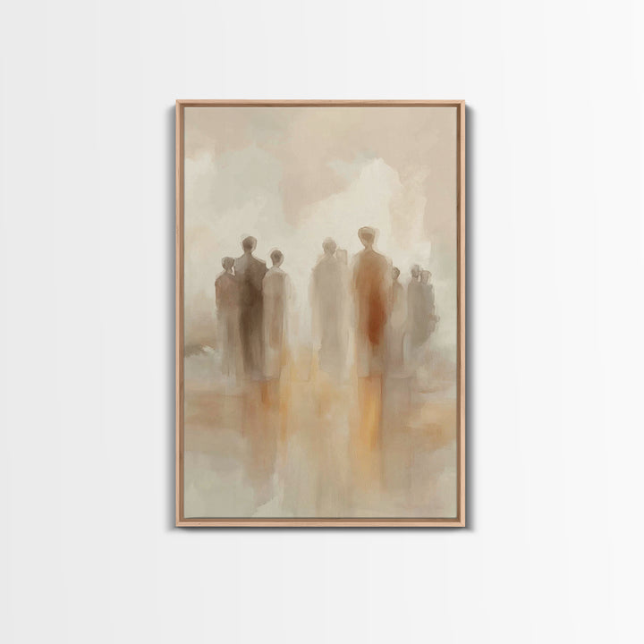 Silent Fellowship - Framed Canvas Print - Christmas Art - Christian Wall Art - Christian Decor - Jesus Painting - Christian Art Canvas