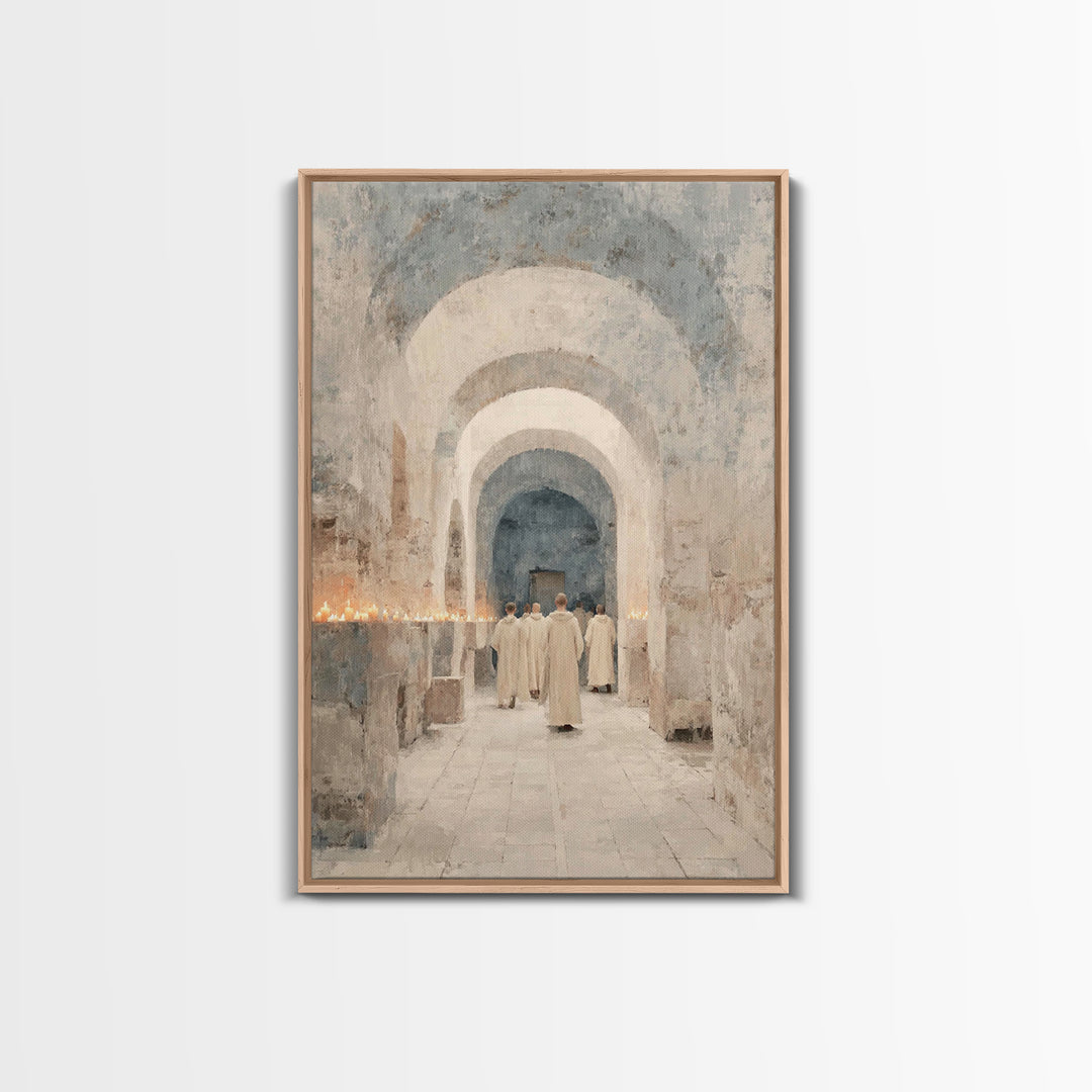 Procession Of Light – Framed Canvas Print – Christian Christmas Art – Christian Wall Art – Christmas Canvas Wall Art – Christian Art Canvas