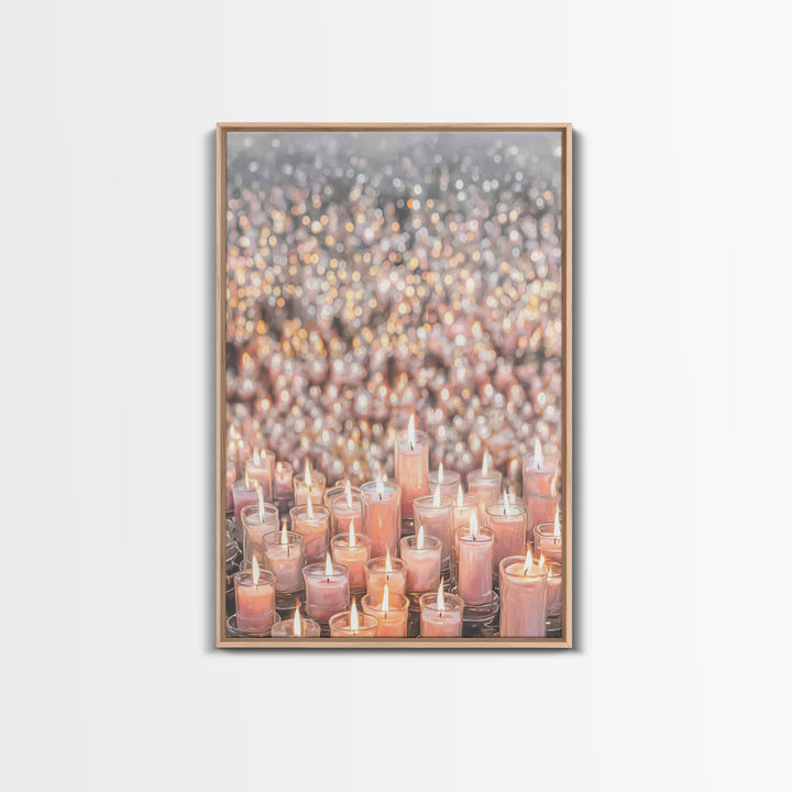 Candlelight Blessings – Framed Canvas Print – Christian Wall Art – Christmas Art Prints – Christian Art Canvas – Subtle Christian Art – Chr