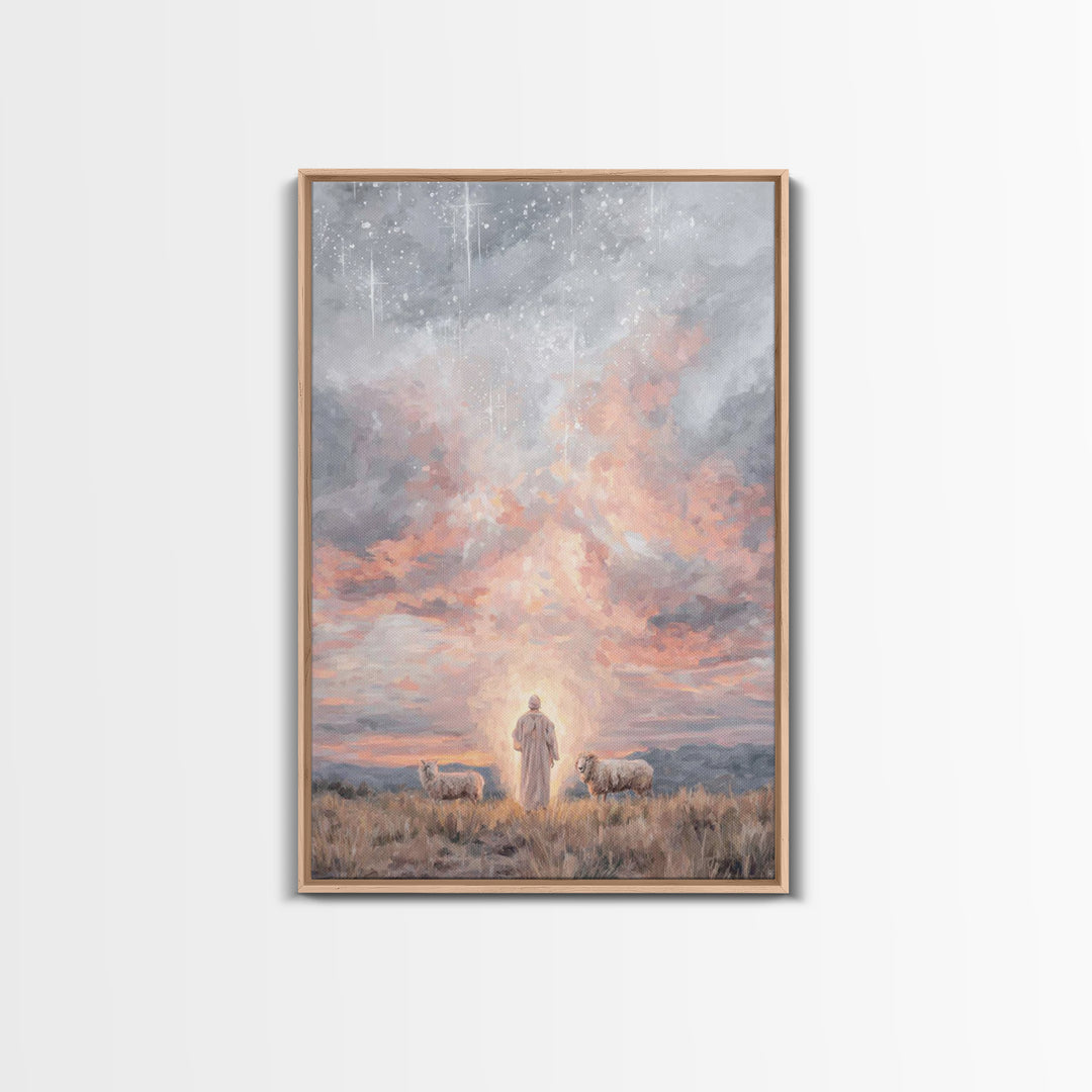 Dawn Of Promise – Framed Canvas Print – Christian Art Canvas – Christian Wall Art – Subtle Christian Art – Christian Christmas Art – Christ