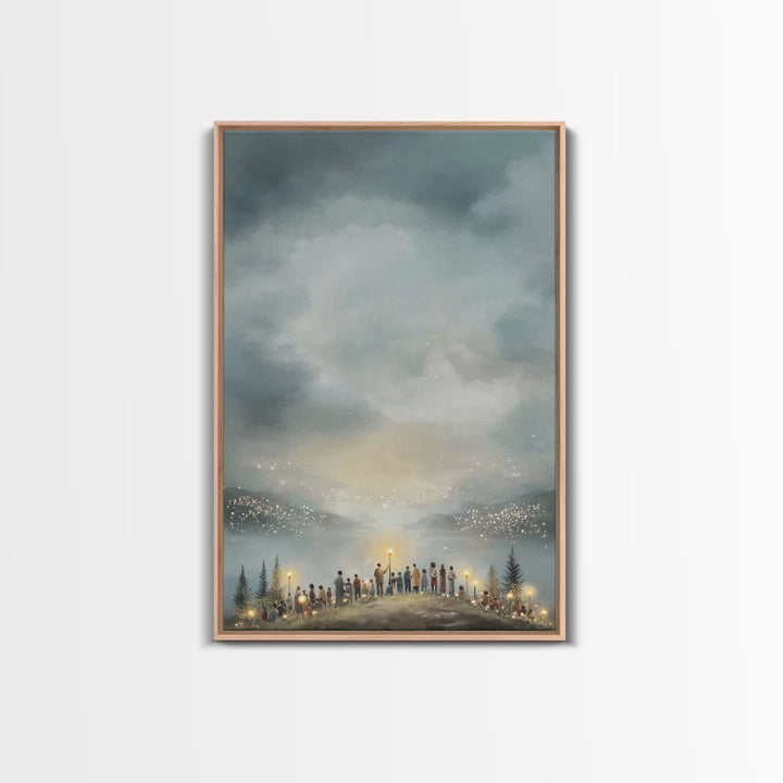 Celestial Watch | Framed Canvas Print | Christian Wall Art | Subtle Christian Paintings | Christmas Art Prints | Christian Art Canvas | Chr