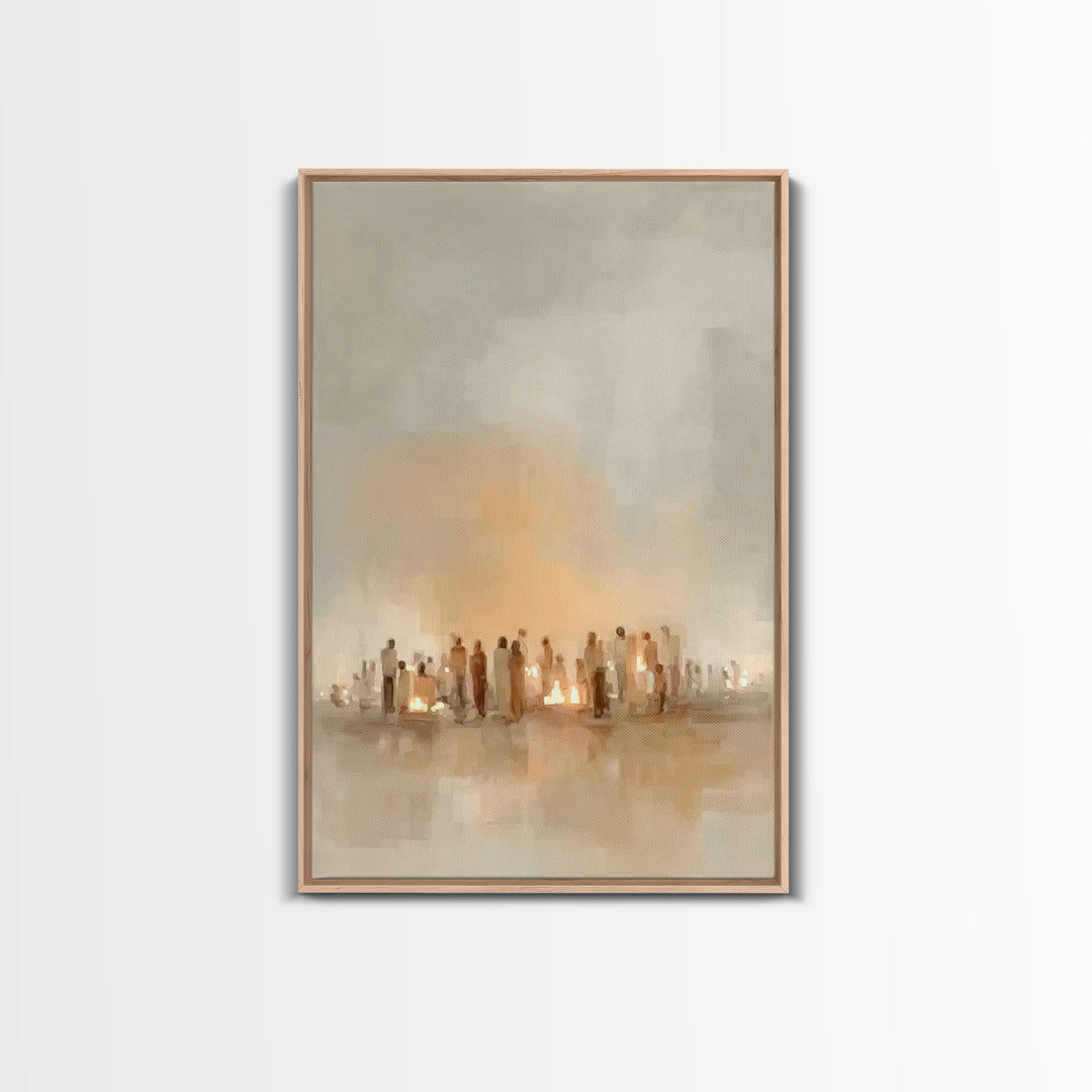 Sacred Ember Rise – Framed Canvas Print – Christian Art Canvas – Minimalist Christian Art – Christian Wall Art – Christmas Art Prints – Chr