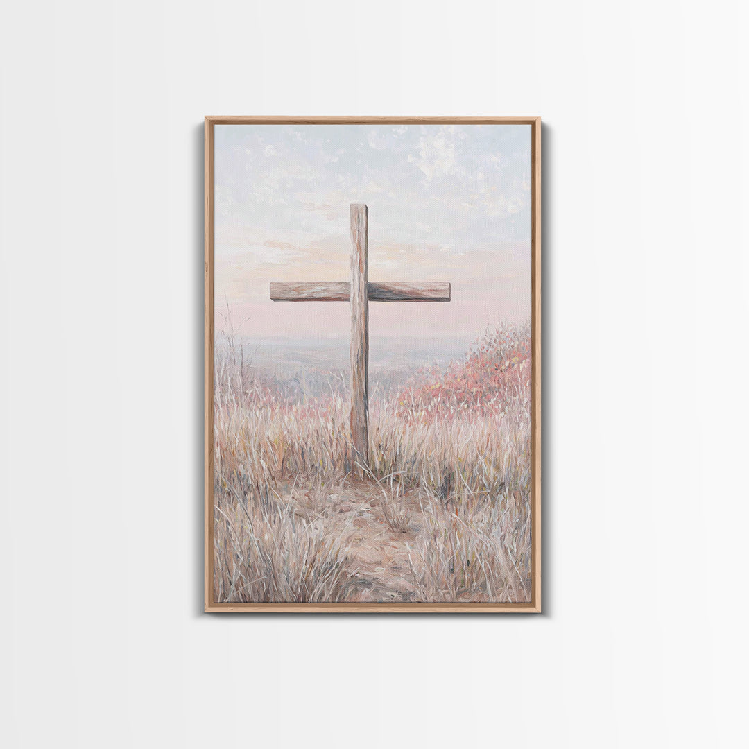 Morning Of Grace, Framed Canvas Print, Christian Wall Art, Christian Art Print, Subtle Christian Art, Modern Christian Painting, Christian