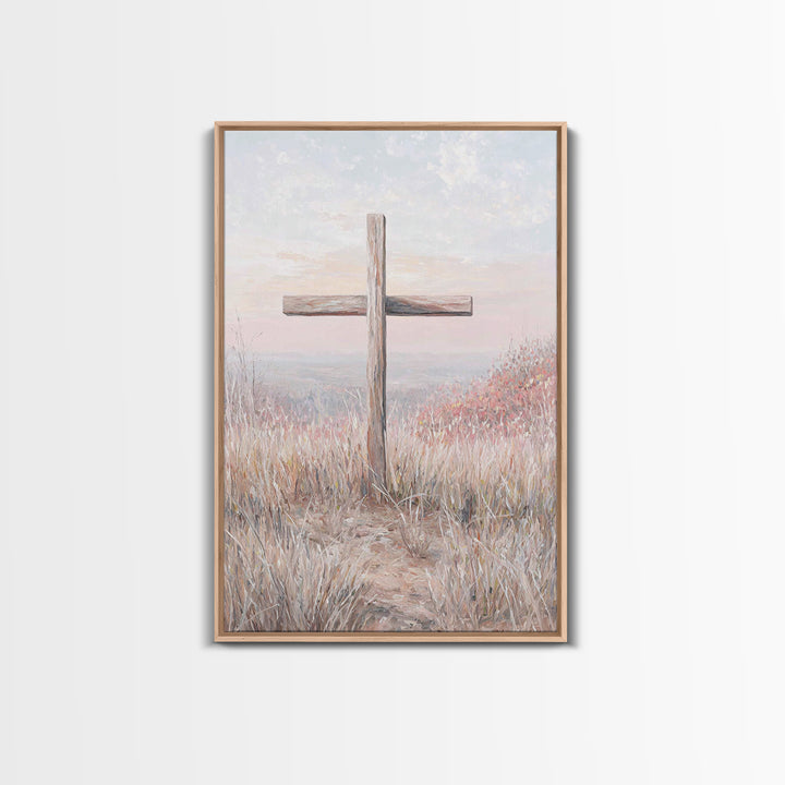 Morning Of Grace, Framed Canvas Print, Christian Wall Art, Christian Art Print, Subtle Christian Art, Modern Christian Painting, Christian