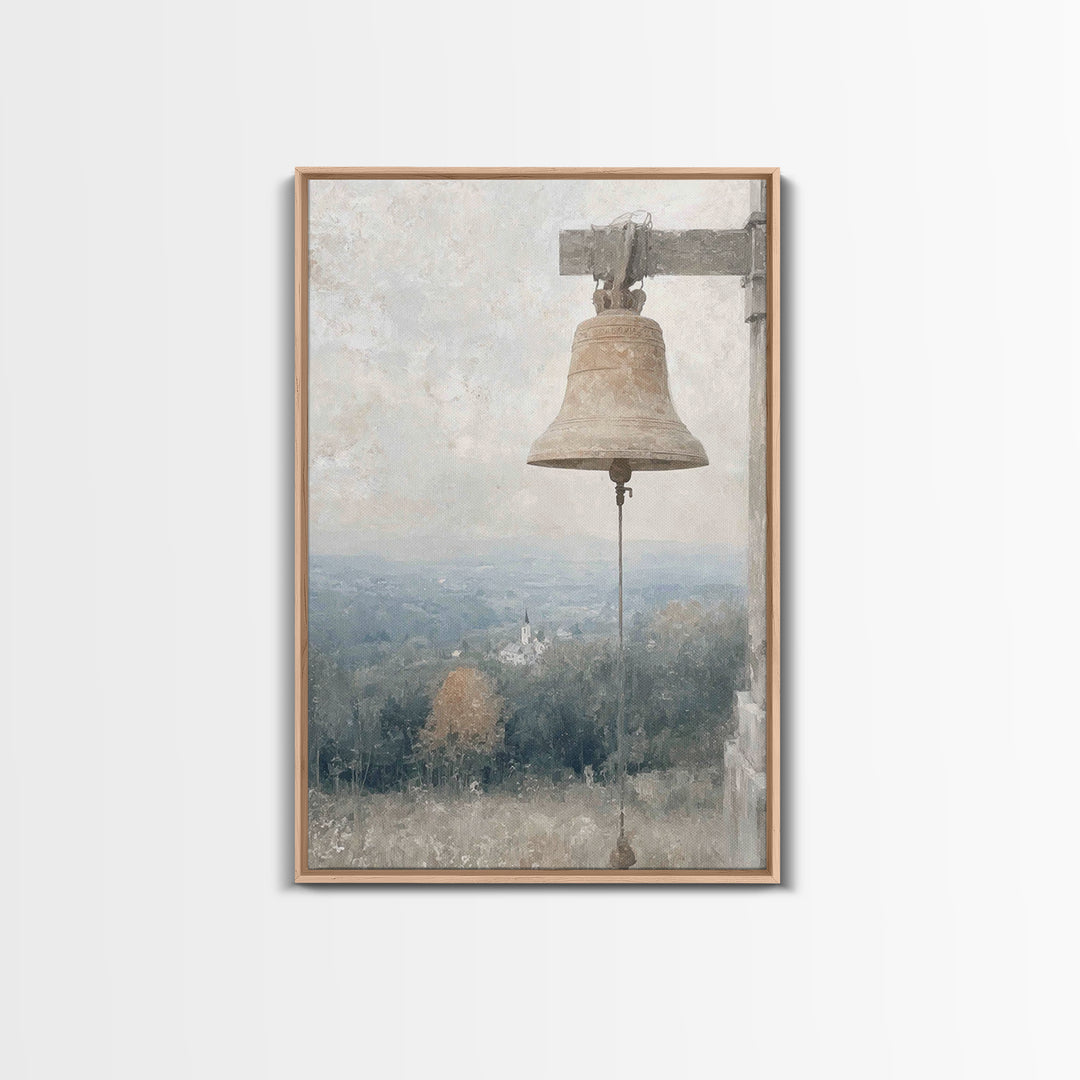 Mountain Bell Stillness – Framed Canvas Print – Christian Wall Art – Christian Art Canvas – Christian Gift – Christian Decor