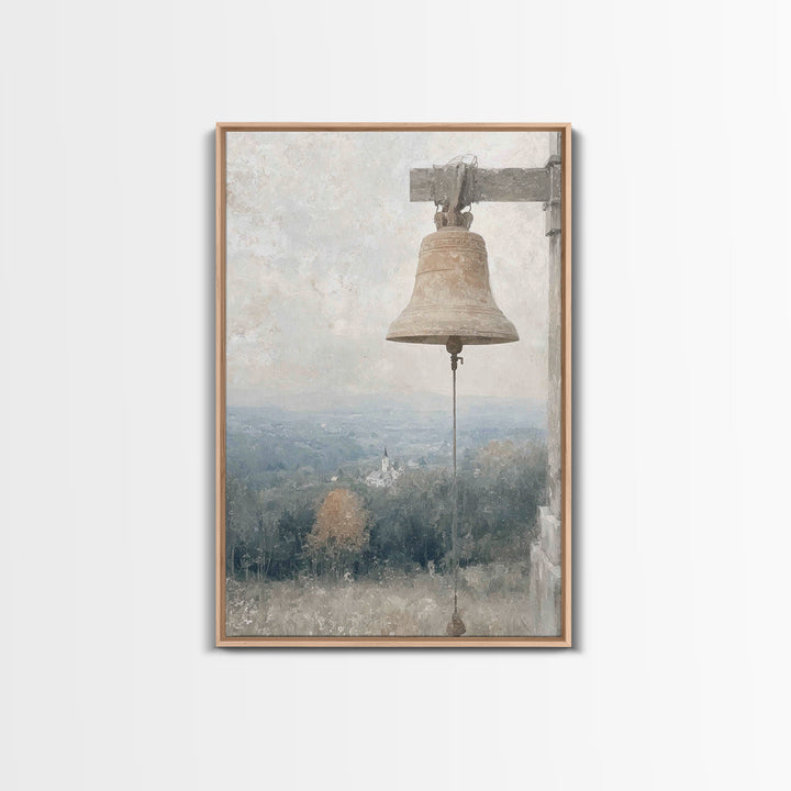 Mountain Bell Stillness – Framed Canvas Print – Christian Wall Art – Christian Art Canvas – Christian Gift – Christian Decor
