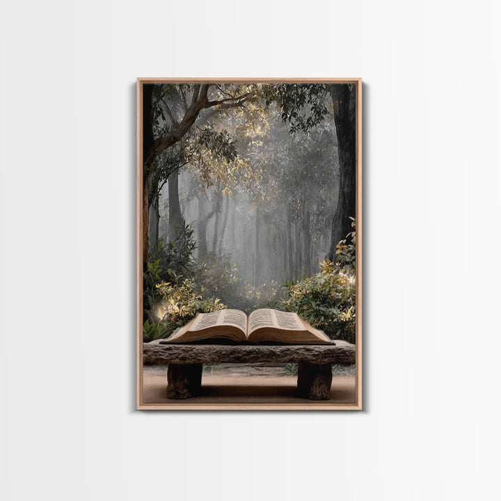 Forest Of The Word – Framed Canvas Print – Christian Wall Art – Christian Art Canvas – Christian Gift – Subtle Christian Art