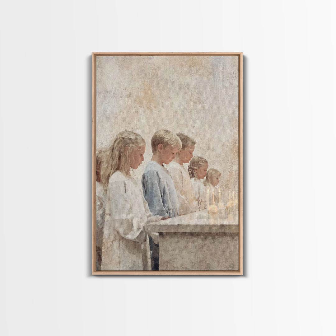 Children Of Light – Framed Canvas Print – Christian Wall Art – Christian Art Canvas – Christmas Art – Christian Decor – Christian Gift Idea