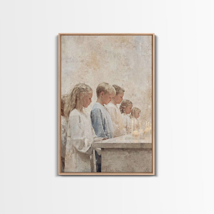Children Of Light – Framed Canvas Print – Christian Wall Art – Christian Art Canvas – Christmas Art – Christian Decor – Christian Gift Idea