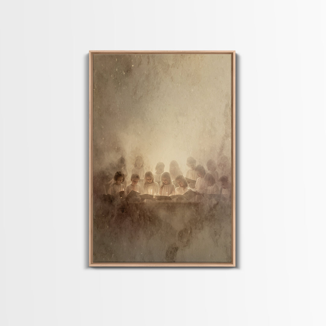 Heavenly Choir – Framed Canvas Print – Christian Art Canvas – Christian Wall Art – Christmas Art – Christian Decoration – Christian Gift
