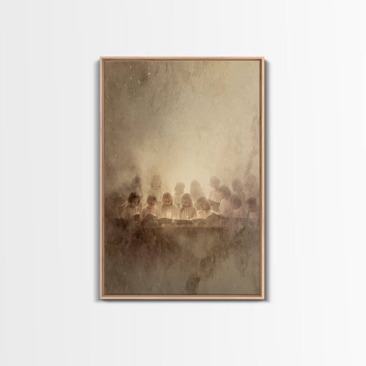 Heavenly Choir – Framed Canvas Print – Christian Art Canvas – Christian Wall Art – Christmas Art – Christian Decoration – Christian Gift