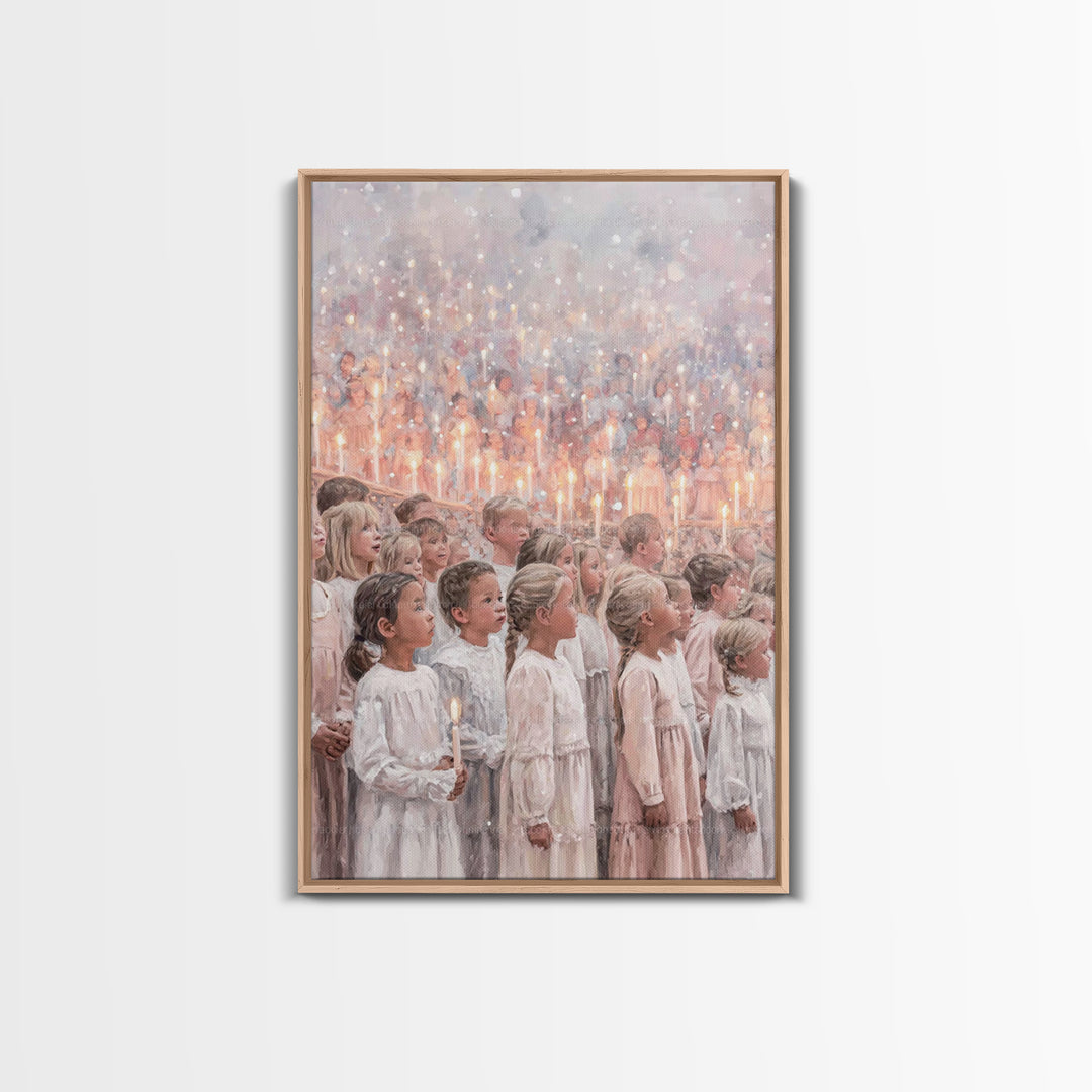 Candlelit Wonder – Framed Canvas Print – Christmas Wall Art – Christian Art Canvas – Christian Decor – Christmas Art – Christian Gift Ideas