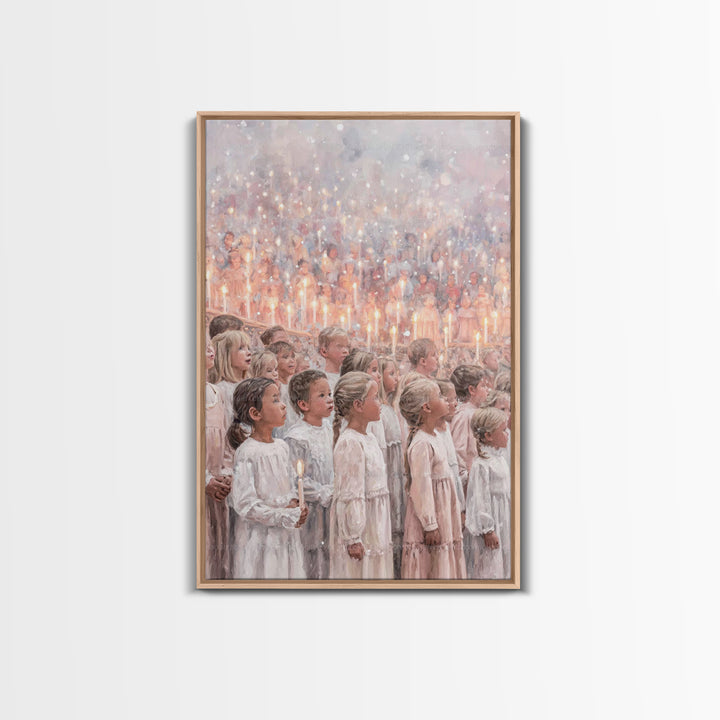 Candlelit Wonder – Framed Canvas Print – Christmas Wall Art – Christian Art Canvas – Christian Decor – Christmas Art – Christian Gift Ideas