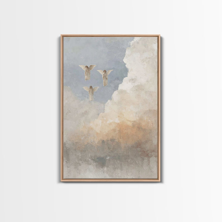 Cloudborne Messengers – Framed Canvas Print – Christian Art Print – Christian Wall Art – Christian Art Canvas – Christian Decor – Christian
