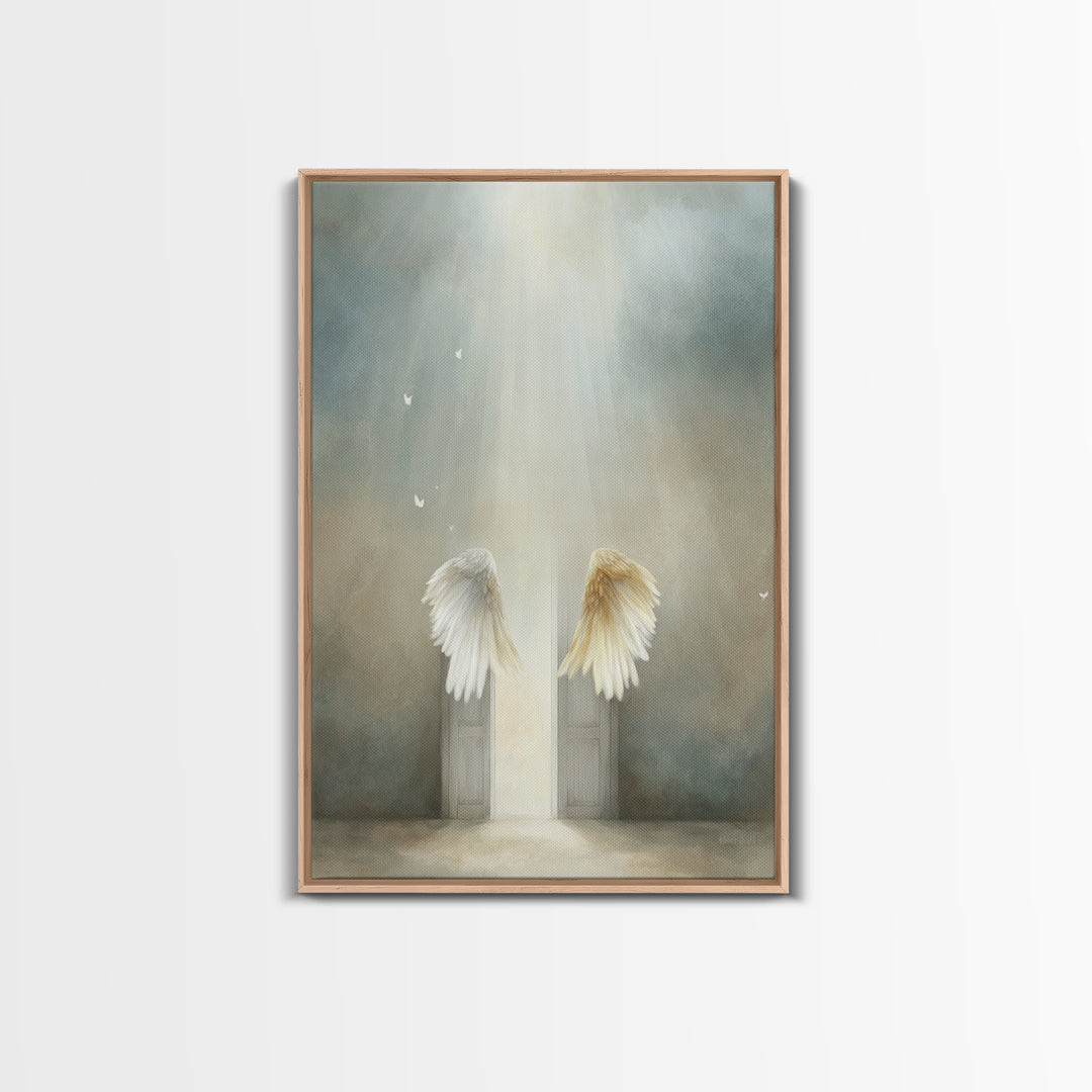 Gates Of Radiance – Framed Canvas Print – Christian Wall Art – Christian Art Canvas – Christian Decor – Christian Christmas Art – Christian
