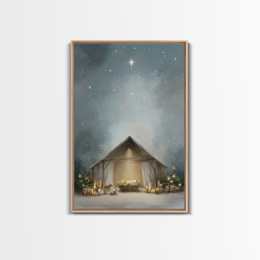 Star Of Promise | Framed Canvas Print | Christian Wall Art | Christmas Art Prints | Christian Art Canvas | Jesus Christmas Art | Christian