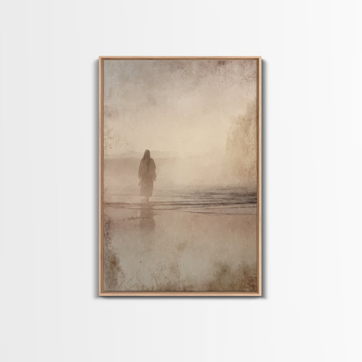 Sacred Mist – Framed Canvas Print – Christian Wall Art – Moody Christian Art – Christian Art Canvas – Jesus Painting – Vintage Christian Ar