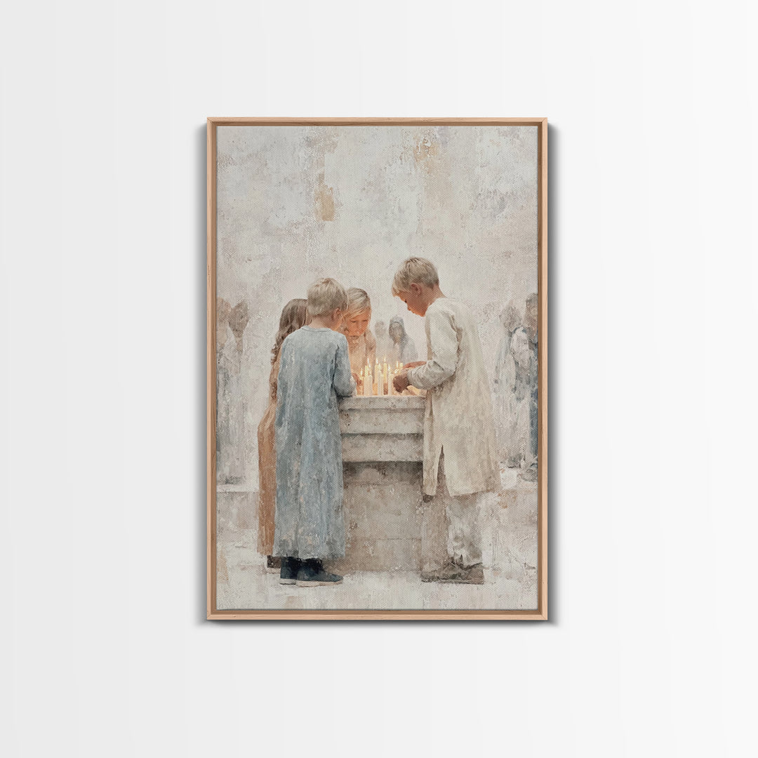 Children Of Light – Framed Canvas Print – Christian Wall Art – Christian Art Canvas – Christian Art – Christmas Art – Christian Gift Ideas