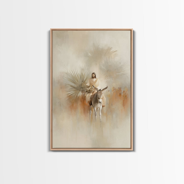Palm Road Grace – Framed Canvas Print – Christian Wall Art – Jesus Painting – Christian Art Canvas – Christmas Art – Christian Decor