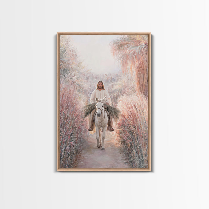 Hosanna Path Light – Framed Canvas Print – Christian Art Canvas – Jesus Wall Art – Modern Christian Art – Christmas Art – Christian Decorat