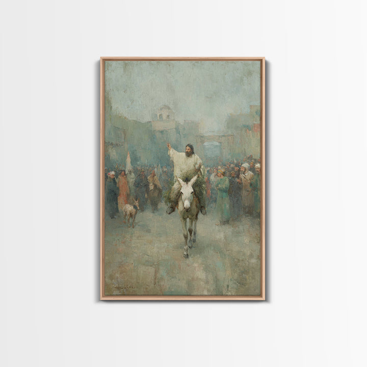 City Gate Joy – Framed Canvas Print – Christian Art Work – Jesus Painting – Christian Wall Art – Christmas Art – Christian Home Decor